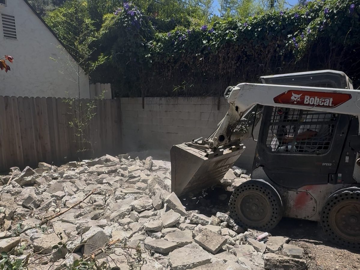 Backyard Concrete Removal — Studio City